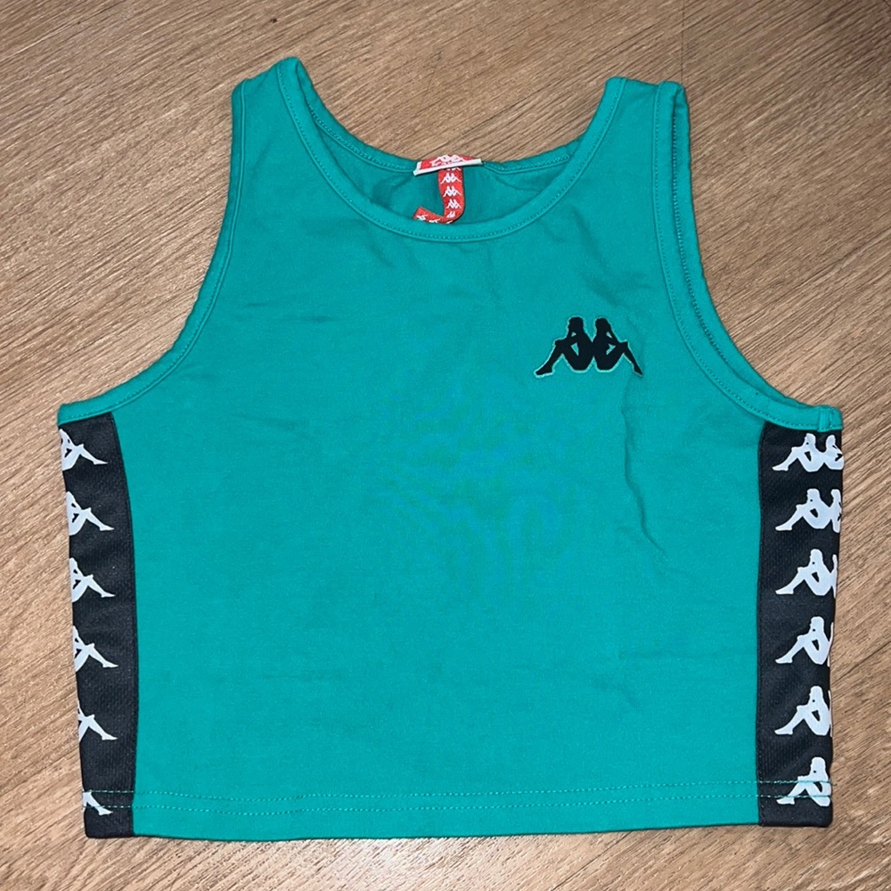 Kappa green cropped tank top